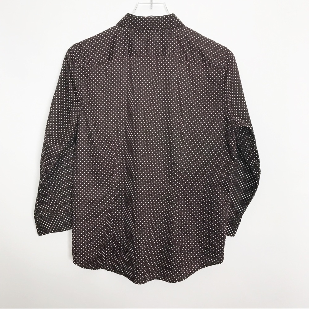 Lauren Ralph Lauren brown/pink polka dot shirt - Picture 2 of 8